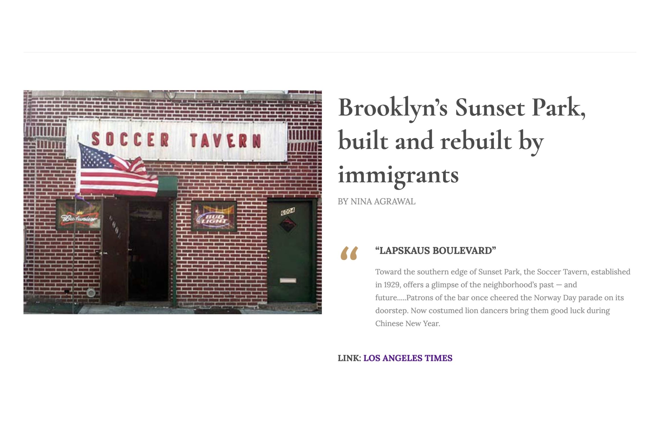 Bars & Taverns of Sunset Park